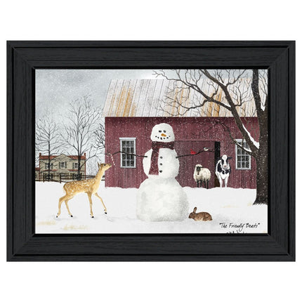 The Friendly Beasts 3 Black Framed Print Wall Art HomeRoots