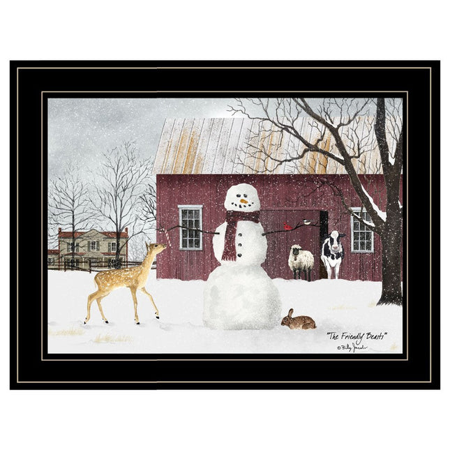 The Friendly Beasts 4 Black Framed Print Wall Art HomeRoots