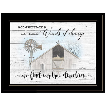 Winds Of Change Windmill on the Farm Black Framed Print Wall Art HomeRoots