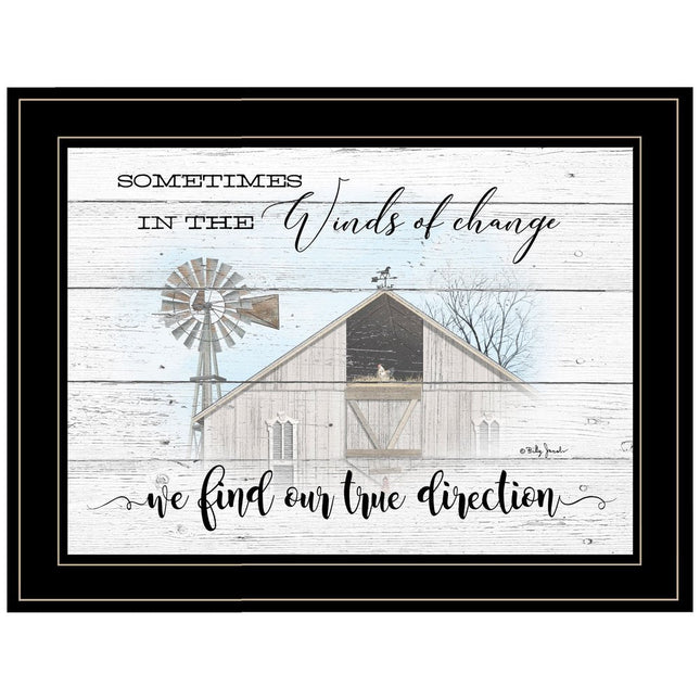 Winds Of Change Windmill on the Farm Black Framed Print Wall Art HomeRoots