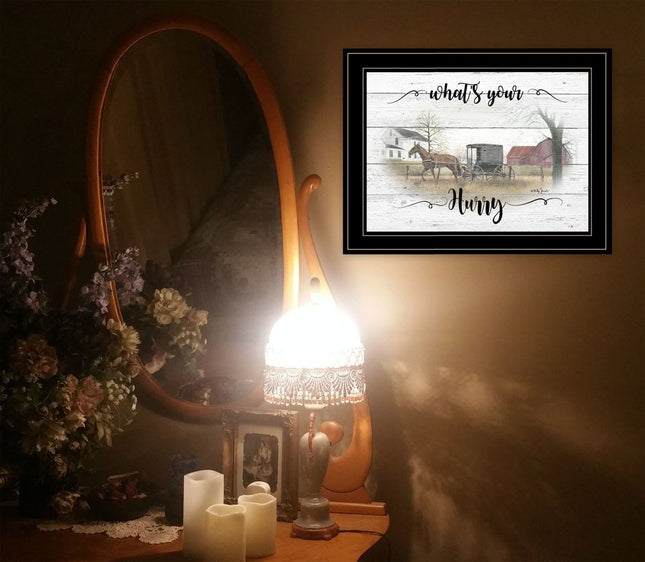 Whats Your Hurry 2 Black Framed Print Wall Art HomeRoots