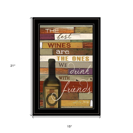 Wine With Friends Black Framed Print Wall Art HomeRoots