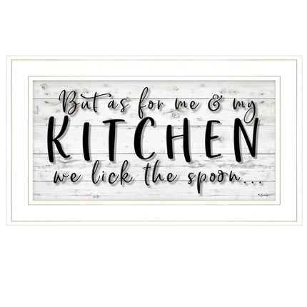 We lick the Spoon 1 White Framed Print Kitchen Wall Art HomeRoots