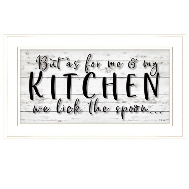 We lick the Spoon 1 White Framed Print Kitchen Wall Art HomeRoots