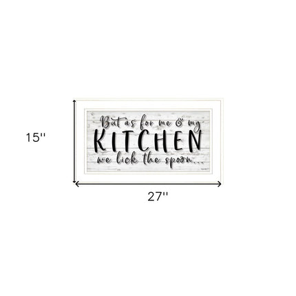 We lick the Spoon 1 White Framed Print Kitchen Wall Art HomeRoots