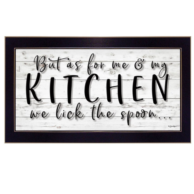 We lick the Spoon 3 Black Framed Print Kitchen Wall Art HomeRoots