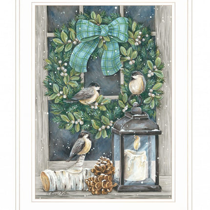 Winter Wreath 1 White Framed Print Wall Art HomeRoots