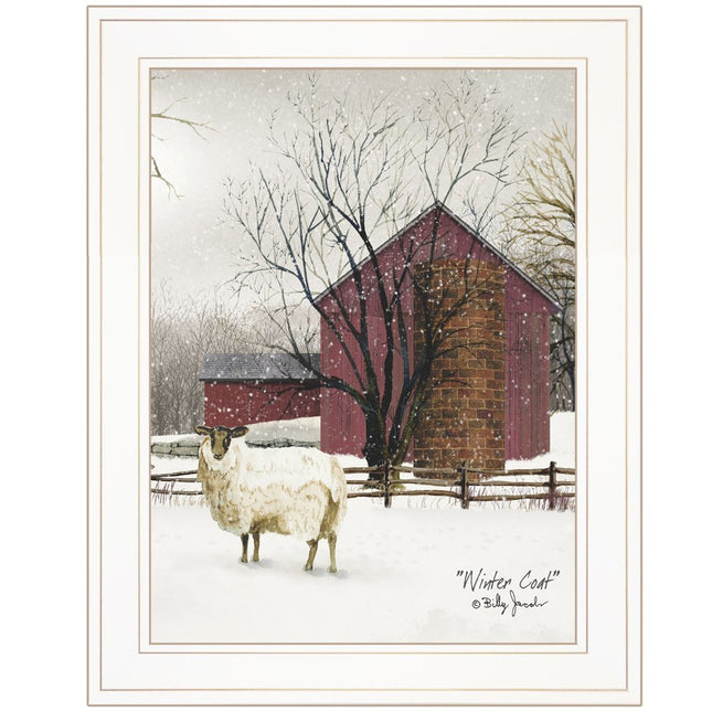 Winter Coat 1 White Framed Print Wall Art HomeRoots