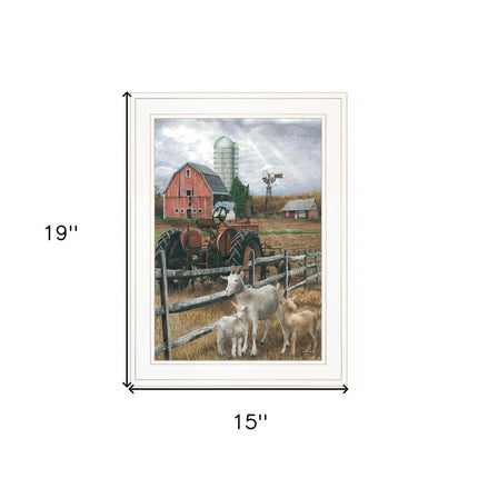 The Old Tractor 2 White Framed Print Wall Art HomeRoots