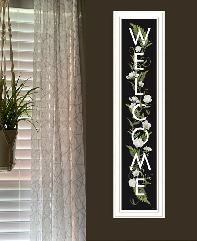 Welcome Sign I 4 White Framed Print Wall Art HomeRoots