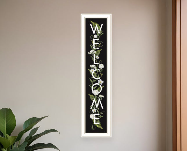 Welcome Sign I 4 White Framed Print Wall Art HomeRoots