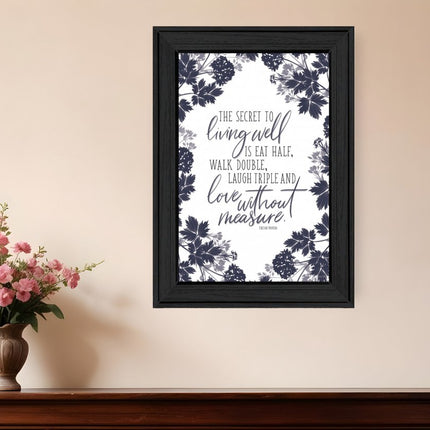 The Secret to Living Well 2 Black Framed Print Wall Art HomeRoots