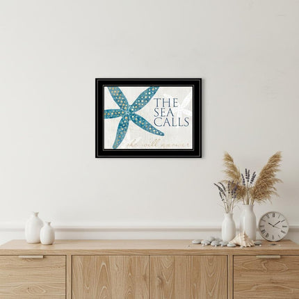 The Sea Calls 3 Black Framed Print Wall Art HomeRoots