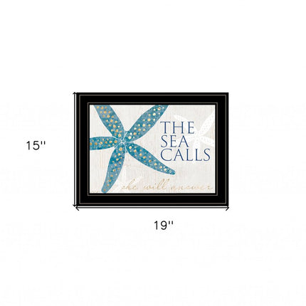 The Sea Calls 3 Black Framed Print Wall Art HomeRoots