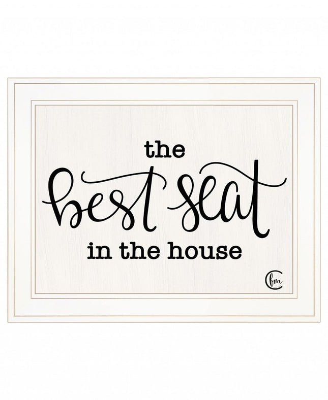 The Best Seat in the House 1 White Framed Print Bathroom Wall Art HomeRoots