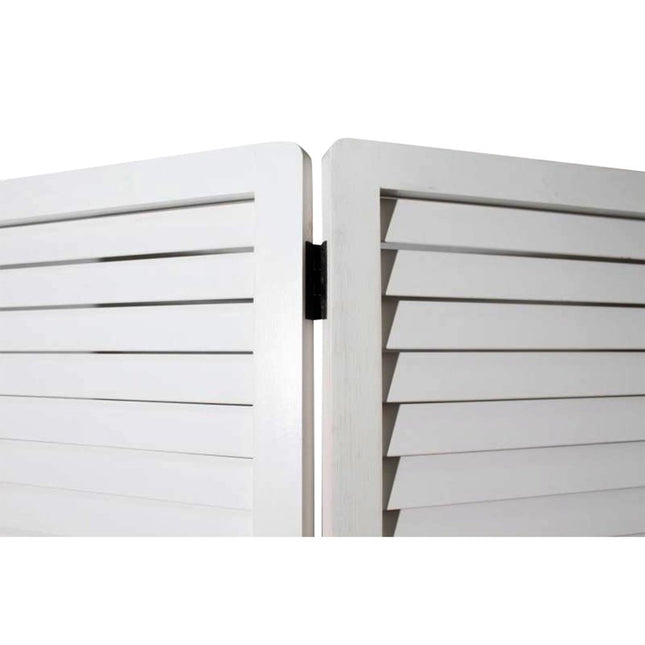 67" White Solid Wood Folding Three Panel Screen Room Divider HomeRoots