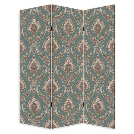 72" Green Folding Three Panel Screen Room Divider HomeRoots