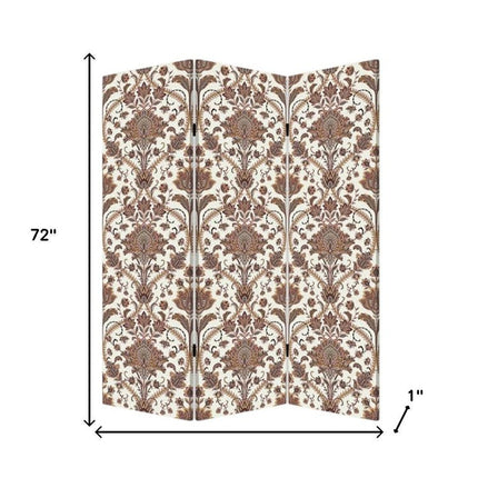 72" Green Folding Three Panel Screen Room Divider HomeRoots