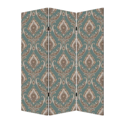 72" Green Folding Three Panel Screen Room Divider HomeRoots