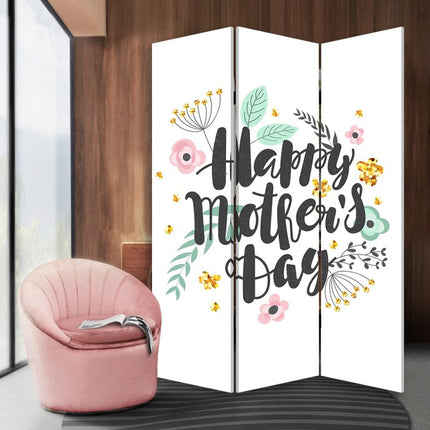72" White Folding Three Panel Screen Room Divider HomeRoots