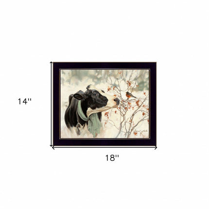 The Winter Robin 1 Black Framed Print Wall Art HomeRoots