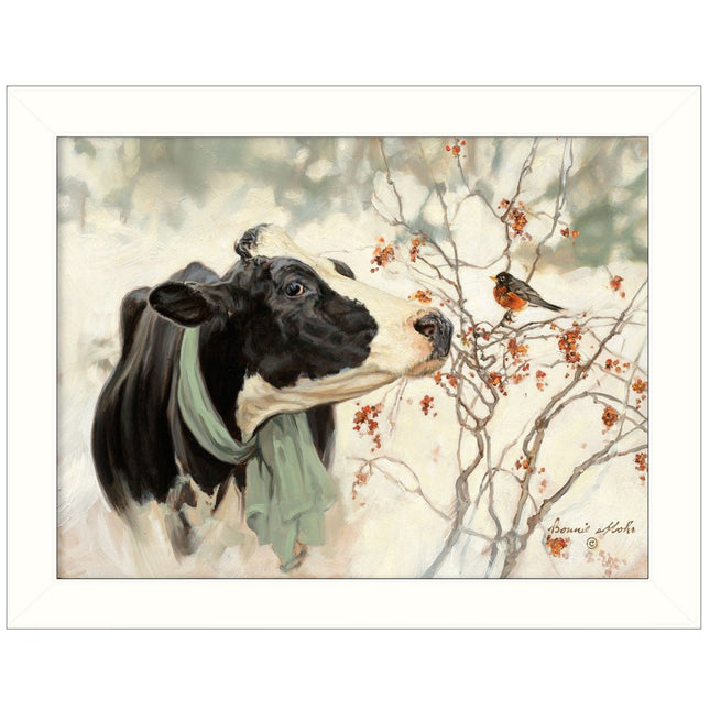 The Winter Robin 2 White Framed Print Wall Art HomeRoots