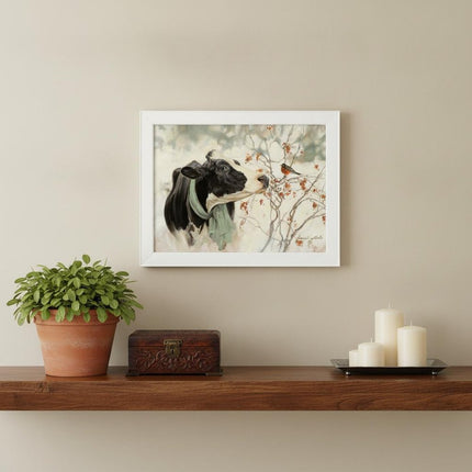 The Winter Robin 2 White Framed Print Wall Art HomeRoots