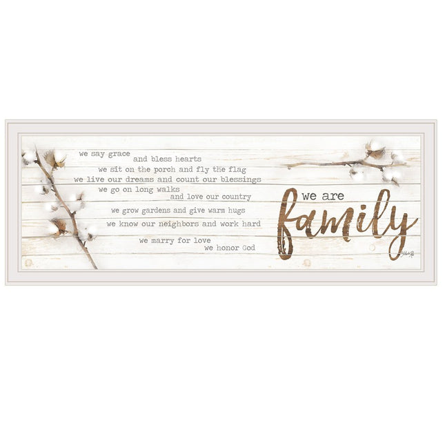 We are Family White Framed Print Wall Art HomeRoots