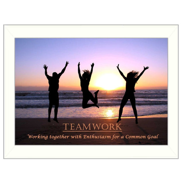 Teamwork White Framed Print Wall Art HomeRoots
