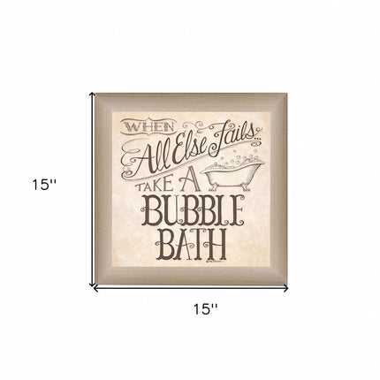 When All Else Fails 1 Brown Framed Print Bathroom Wall Art HomeRoots