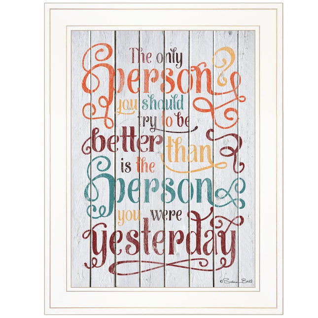 The Only Person 2 White Framed Print Wall Art HomeRoots