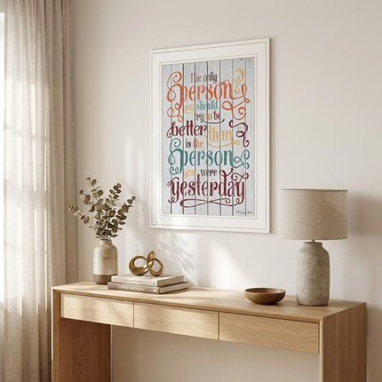 The Only Person 2 White Framed Print Wall Art HomeRoots