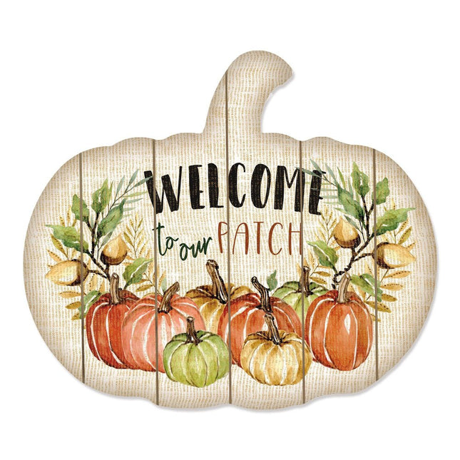 Welcome Pumpkin Wood Plank Wall Art HomeRoots