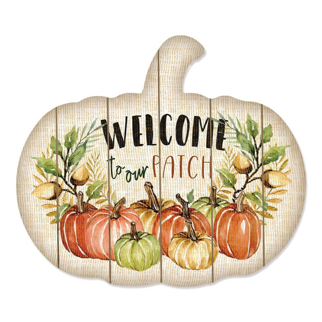 Welcome Pumpkin Wood Plank Wall Art HomeRoots