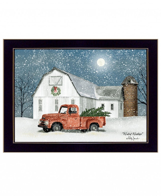 Wintry Weather 1 Black Framed Print Wall Art HomeRoots