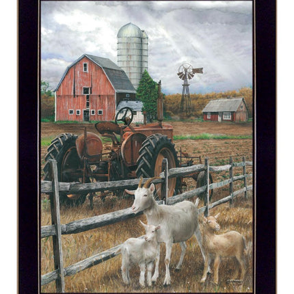 The Old Tractor 1 Black Framed Print Wall Art HomeRoots