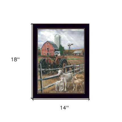 The Old Tractor 1 Black Framed Print Wall Art HomeRoots