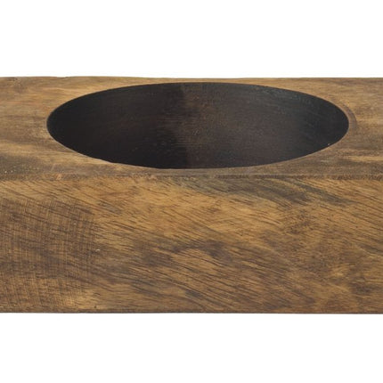 4" Wide Pillar Tabletop Pillar Candle Holder HomeRoots
