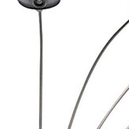 84" Gold Five Light Arc Floor Lamp With Brass Metal Dome Shade HomeRoots