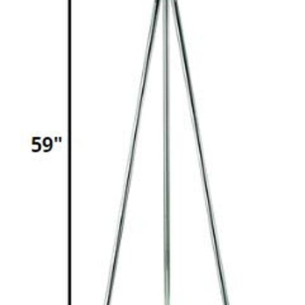 59" Silver Tripod Floor Lamp With Black Fabric Drum Shade HomeRoots