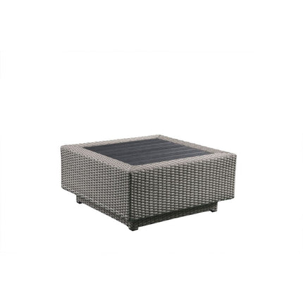 ACME 45020 Salena Patio Sectional & Cocktail Table, Beige Fabric & Gray Wicker (1Set/3Ctn)