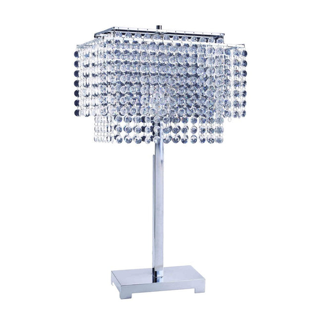 Bling Glam Faux Crystal Rectangular Table Lamp HomeRoots