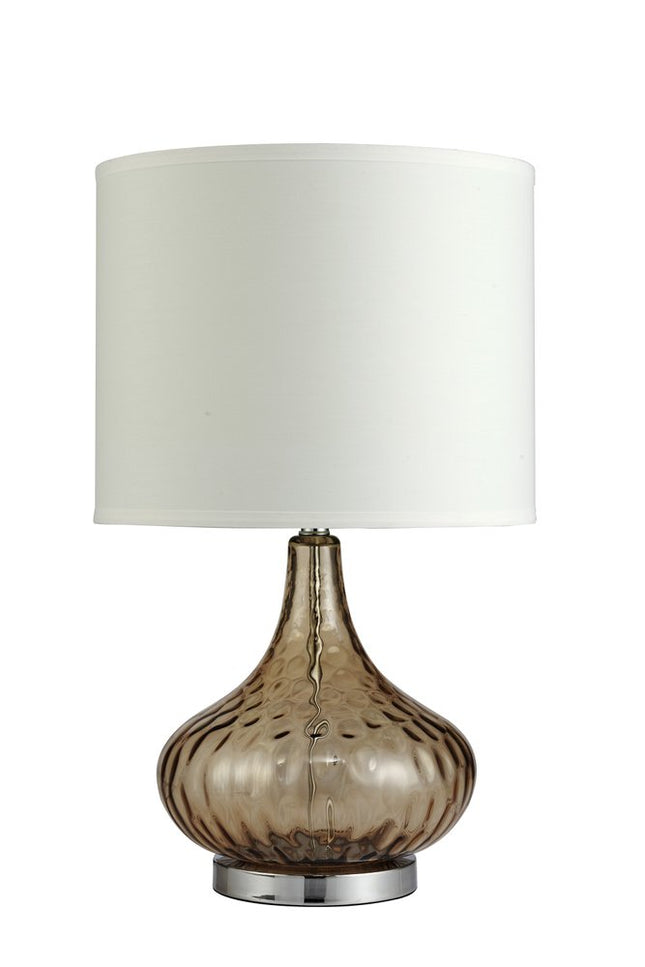 Brown Textured Glass Table Lamp HomeRoots