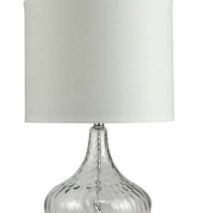 Clear Textured Glass Table Lamp HomeRoots