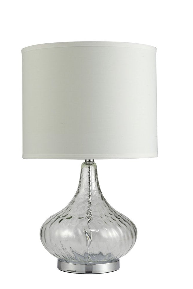 Clear Textured Glass Table Lamp HomeRoots
