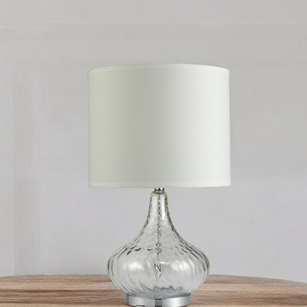 Clear Textured Glass Table Lamp HomeRoots