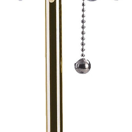 20" Gold Metal Bedside Table Lamp With Clear Drum Shade HomeRoots