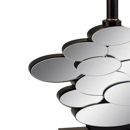 Beautiful Bronzed Table Lamp with Glass Accents HomeRoots