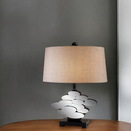 Beautiful Bronzed Table Lamp with Glass Accents HomeRoots