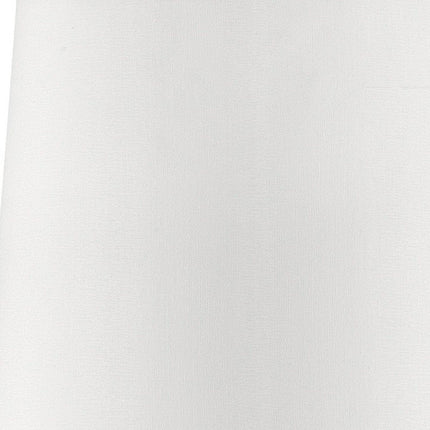 17" White Metal Bedside Table Lamp With Off-White Shade HomeRoots